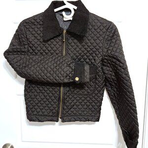 Vintage Daniel Hechter quilted black jacket Made in Canada